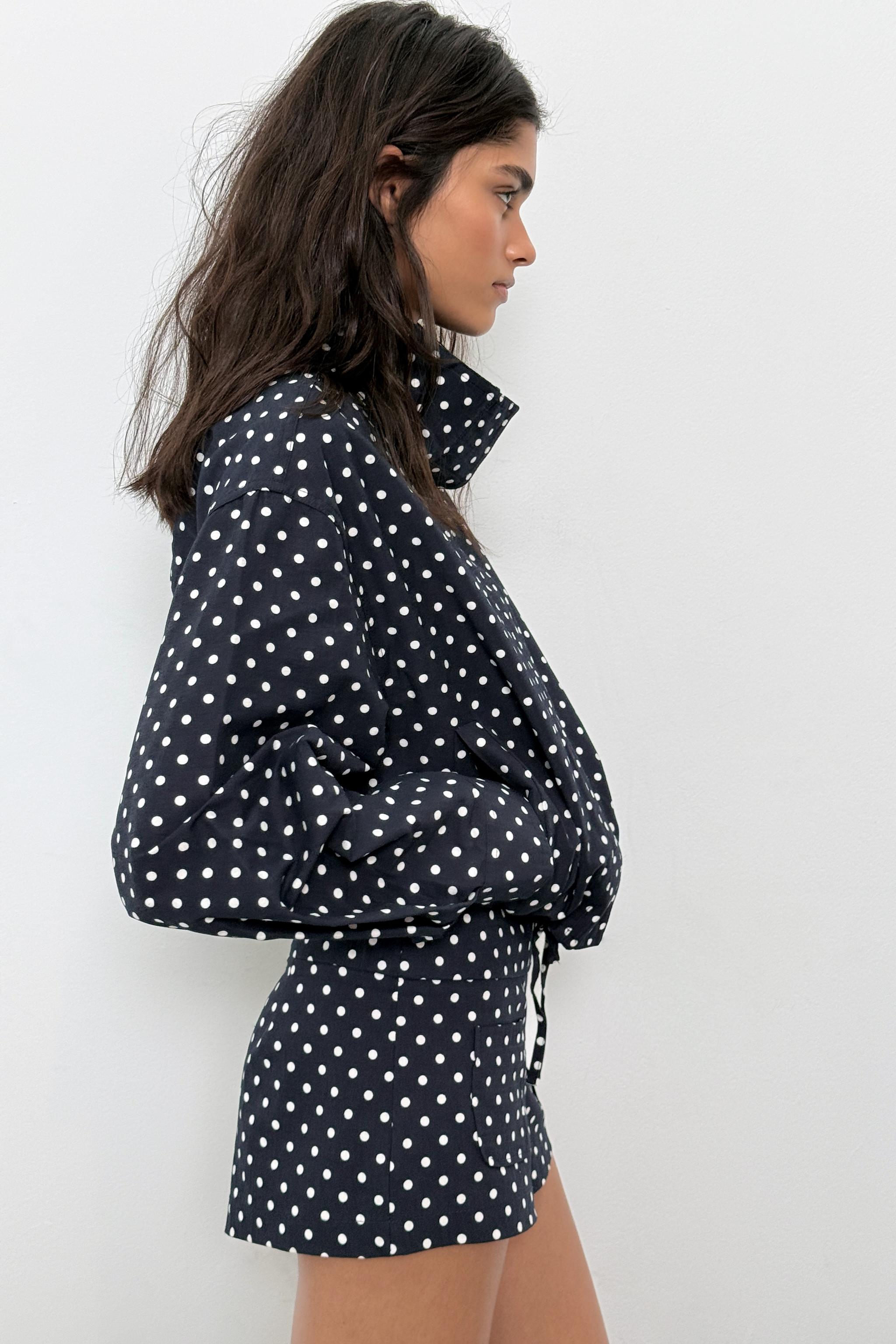 VESTE MATELASSÉE À POIS